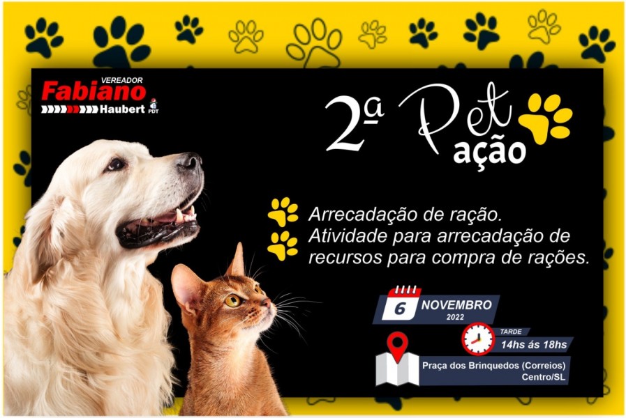 Gabinete do vereador Fabiano Haubert realiza a segunda edição do Pet Ação