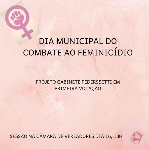 O vereador David Santos cria o projeto “Dia Municipal de Combate ao Feminicídio”
