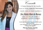 Oncologista Nátaly Oliari de Moraes receberá o título de Cidadã Leopoldense 
