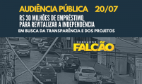 Empréstimo de R$ 30 milhões para a Independência é tema da audiência pública proposta pelo Vereador Falcão 
