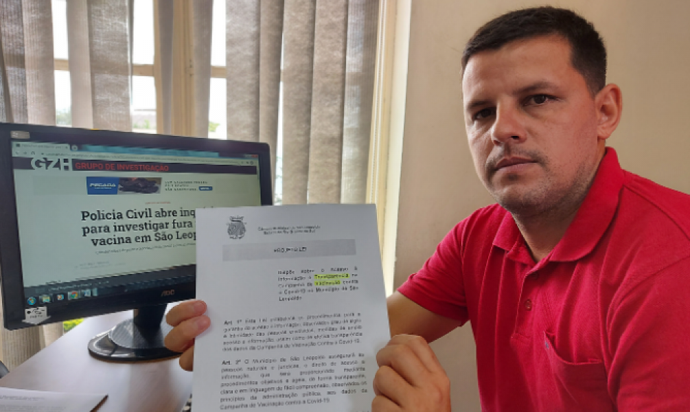 Vereador Falcão propõe em lei divulgação de nome de vacinados contra a COVID-19