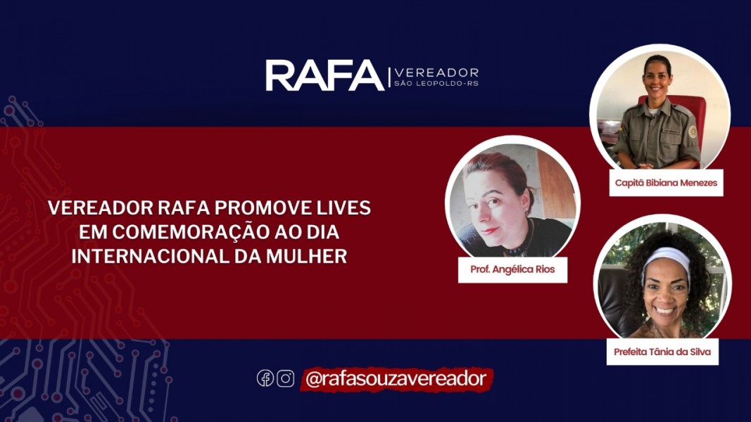Rafa Souza realiza LIVE para homenagear  Dia Internacional da Mulher