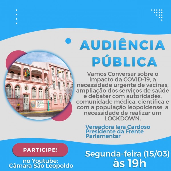 Iara Cardoso convoca Audiência Pública  para discutir a COVID – 19 no Município