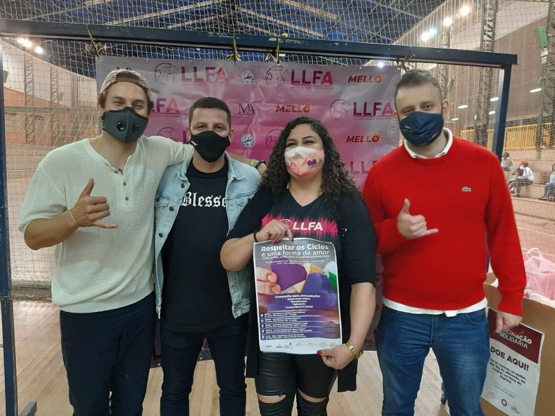 Vereador Falcão prestigia evento da Liga Leopoldense Feminina de Futebol Amador