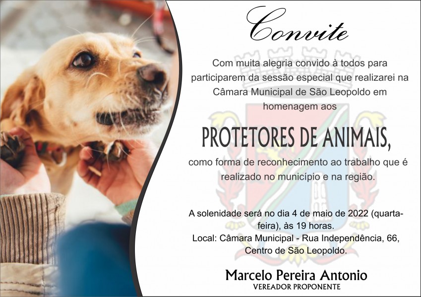 Protetores de animais serão homenageados pelo vereador Marcelo Dentinho