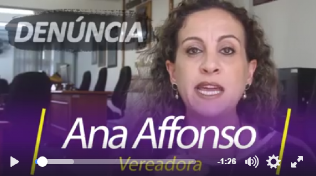  Ana Affonso denuncia irregularidades do ex-prefeito  Aníbal Moacir  (PSDB)