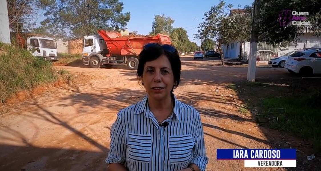 Vereadora Iara Cardoso destaca pavimentação na rua João Haas Sobrinho